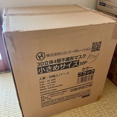 不織布マスク(小さめ／黒)の画像