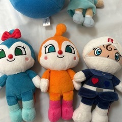 ぬいぐるみ バイキンマン ドキンちゃん コキンちゃん ロールパンナ ミミせんせ先生 の画像