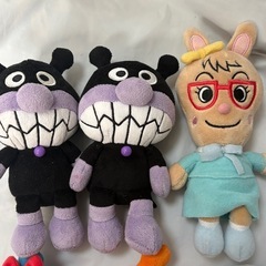 ぬいぐるみ バイキンマン ドキンちゃん コキンちゃん ロールパンナ ミミせんせ先生 の画像