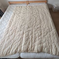 無印良品ベッド・羊毛敷布団・掛布団【0円・2025/11/10限定引き取り】の画像