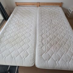 無印良品ベッド・羊毛敷布団・掛布団【0円・2025/11/10限定引き取り】の画像