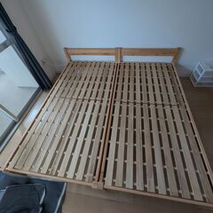 無印良品ベッド・羊毛敷布団・掛布団【0円・2025/11/10限定引き取り】の画像