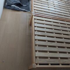 無印良品ベッド・羊毛敷布団・掛布団【0円・2025/11/10限定引き取り】の画像