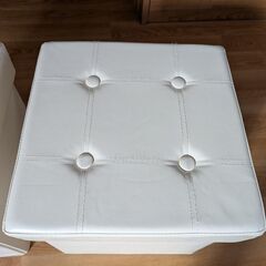 ＊引き取り限定　山善 スツール　収納ボックス　 ホワイト　２個セットの画像