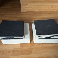 ＊引き取り限定　山善 スツール　収納ボックス　 ホワイト　２個セットの画像