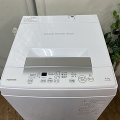 R221 ☀️ 2024年製の高年式♪ TOSHIBA 洗濯機（洗濯4.5㎏) AW-45GA2 ⭐ 動作確認済 ⭐ クリーニング済の画像