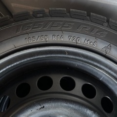 ダイハツ14インチ　
純正スチールホイール&スタッドレスタイヤの画像