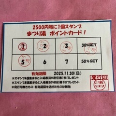 まつり湯割引券の画像