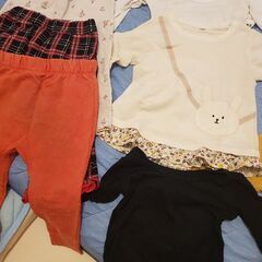 80~90cm 女の子のための秋冬服の画像