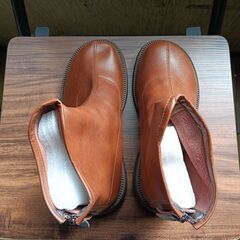 新品 22.5cm レディース ブーツ ブラウン 厚底 シューズ ショートブーツ【B076-Z】の画像