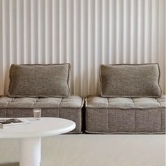 1人がけソファー ブラウン 軽い 洗濯可 新品 未使用の画像