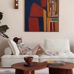 1人がけソファー ブラウン 軽い 洗濯可 新品 未使用の画像