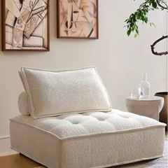 1人がけソファー ブラウン 軽い 洗濯可 新品 未使用の画像