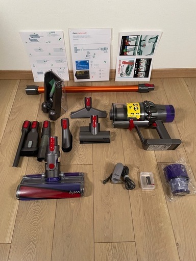 ダイソン ② V10SV12fluffy 新品ストレートパイプ　２タイプヘッドから選択式　新品交換用フィルター　補強型トリガー装着　パーツフルセット