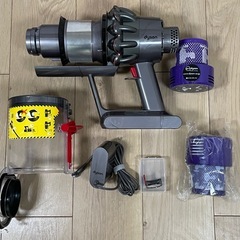 ダイソン ② V10SV12fluffy 新品ストレートパイプ　２タイプヘッドから選択式　新品交換用フィルター　補強型トリガー装着　パーツフルセット
の画像