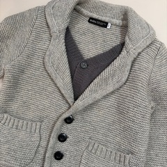 ベベ　ニットジャケット　ハーフパンツうらきもう裏起毛の画像