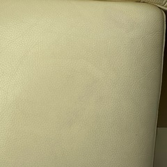OTSUKA カウチソファ 革　乳白2点セットの画像
