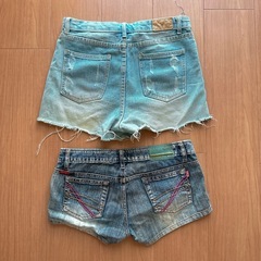 お譲りします❤️デニム❤️ショーパン❤️2枚セットでの画像