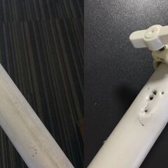 ○突っ張り棒 洗濯干し ハンガー掛け 長さ122-77㎝  生活雑貨 衣類収納 中古品(NF251029)Zi-2309の画像