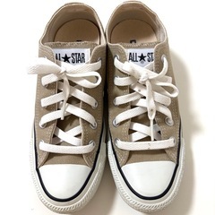 converse コンバース オールスター ベージュ ブラック 22cmの画像
