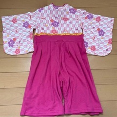 ベビー袴　袴　カバーオール　90  女の子の画像