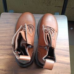 新品 22.5cm レディース ブーツ ブラウン 厚底 シューズ ショートブーツ【B078-Z】の画像