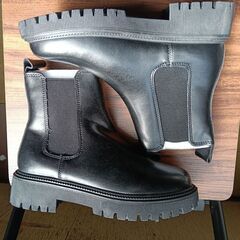 新品 23cm レディース ブーツ ブラック 厚底 シューズ ショートブーツ【B079-Z】の画像