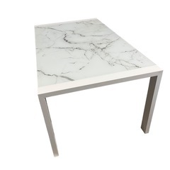 【ジ1029-14】ニトリ製品❗️ オシャレインテリア！‼️伸縮式ダイニングガラステーブル の画像