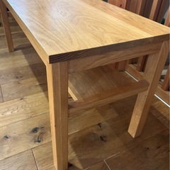 無印良品 木製 ベンチ ダイニングベンチ 天然木 タモ材 の画像