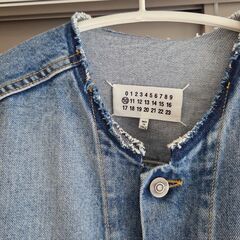 【美品】Maison Margiela ノーカラー デニムジャケットの画像