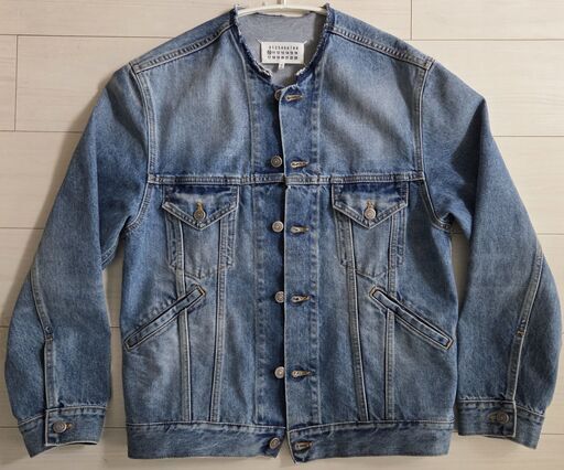 【美品】Maison Margiela ノーカラー デニムジャケット