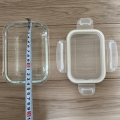 耐熱ガラス保存容器 長方形　３個セットの画像