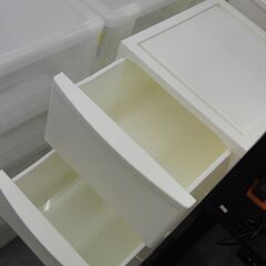 ③プラチェスト 5段 引出し ホワイト 白 衣類収納 幅34cm スリム 整理タンス 札幌 手稲の画像