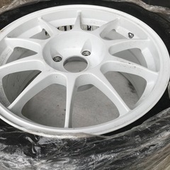 軽量☆美品☆ENKEI エンケイ ES-TARMAC ESターマック 16インチ 8J OFF +43 PCD 114.3 4H 225/45R16 Sタイヤ インテグラ シルビア マークⅡの画像
