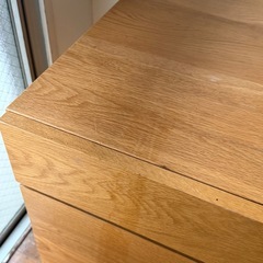 【無印良品】無垢材デスクキャビネットの画像