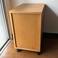【無印良品】無垢材デスクキャビネットの画像