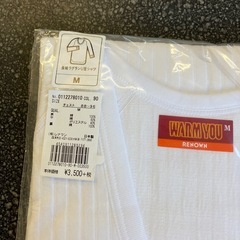 M2510-423 ウォーム・ユー キルティング 肌着 長袖 ラグランU首シャツ Mサイズ 未使用品の画像