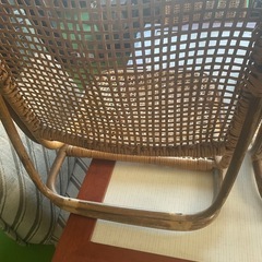 ラタンの座椅子　2個セットの画像