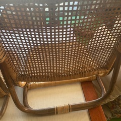 ラタンの座椅子　2個セットの画像