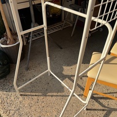 ✨美品 洗濯機上ラック 木目×ホワイト 幅約60〜65cm✨の画像