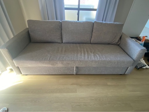 【決まりました】◯IKEA イケア  フリーヘーテン ソファベッド 3人掛け ライトグレー