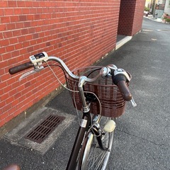 Panasonic 電動アシスト自転車 ダークブラウンの画像