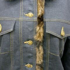 ☆FILE-CLAN レディース ラビットファー デニムジャケット Gジャン 9号 フィルクラン ブラック 女性用 ジージャン 黒 札幌市 豊平区 平岸店の画像