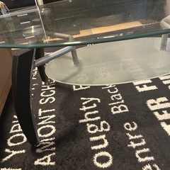 楕円ガラステーブル　の画像