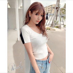 【特定の方専用】Rady☆バイカラーリブニットトップスの画像