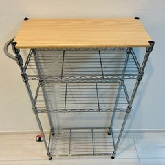 【取引中】スリムラック＊幅20cm＊明るい木目の天板の画像