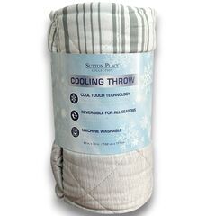 閉店・売り尽くしセール！サットンプレイスコレクション リバーシブル 冷感 ひざ掛け 152cm x 177cm　#21491の画像