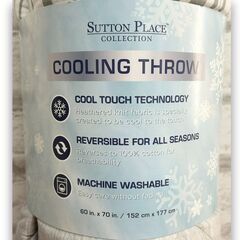 閉店・売り尽くしセール！サットンプレイスコレクション リバーシブル 冷感 ひざ掛け 152cm x 177cm　#21491の画像