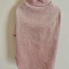 犬服　秋冬　ベロア　ベルベット　ピンク リボン　フリル　長袖　女の子　かわいい　の画像