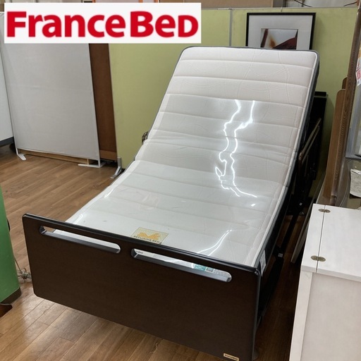 ジモティー限定価格！S755 ⭐ フランスベッド レステックス-N-RE-19C シングル 3モーター 電動ベッド 電動リクライニング 幅110.5cm モデルルーム展示品